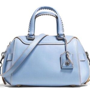 NWT Coach Ace Glove-tanned Leather Satchel 37212 Cornflower